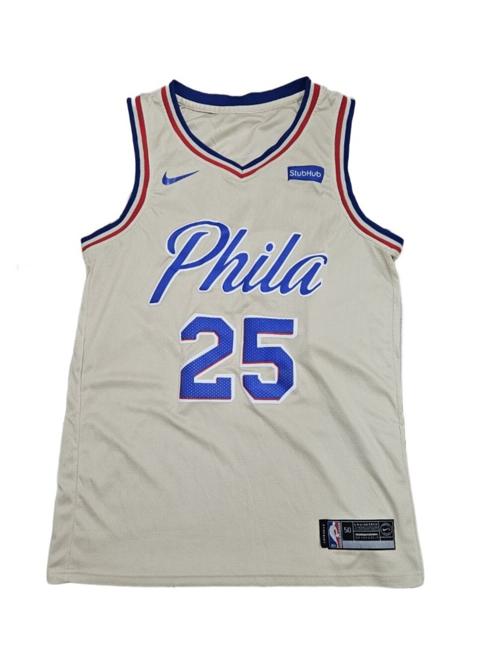 Nike 76ers Ben Simmons #25 NBA Jersey Size 50 L
